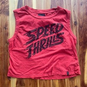 Atwyld Tank Top — Red "Speed Thrills"